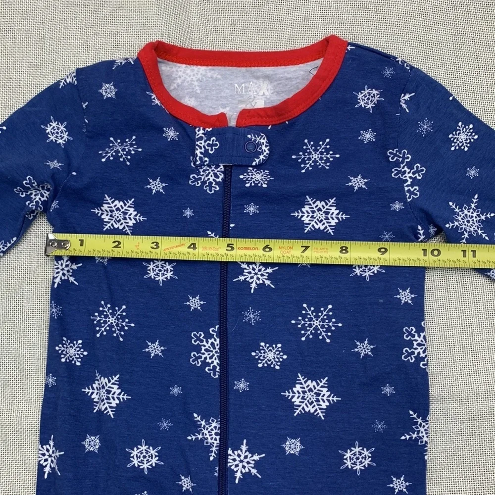 MAX & OLIVIA Baby Boys Gripper Soles Easy Opening Front Zipper Onesie Size 24M